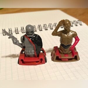 Set of 2 - 2018 Star Wars Kinder Joy Surprise Toys C3PO and Phasma